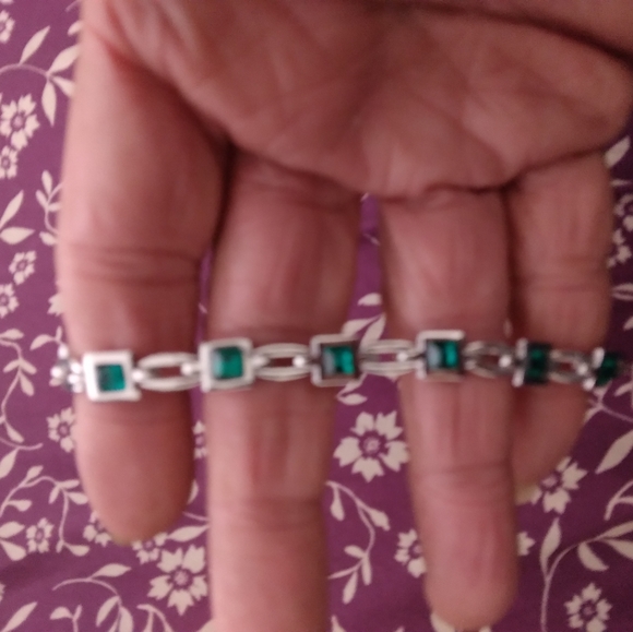 NWOT Sterling Silver Crystal Bracelet - Picture 2 of 4